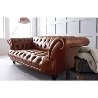 Canapé de luxe Chesterfield rouge deux places en cuir véritable canapé classique fait à la main pour la maison sous-sol entrepôt hôtel maison bar