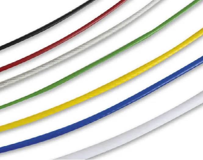 7x7 7x19 Hot dip galvanized wire rope PVC  PE  Nylon coated galvanized aircraft cable coated steel wore rope