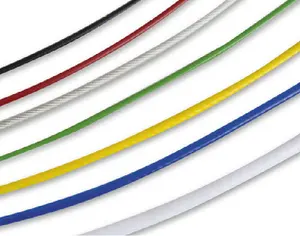 7x7 7x19 Feuer verzinktes Drahtseil PVC, PE, Nylon beschichtetes verzinktes Flugzeug kabel beschichteter Stahl trug ein Seil