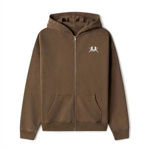 Sudadera con capucha premium con cremallera completa, tejido cálido para uso en todas las estaciones y comodidad, sudadera básica con cremallera. - Product Image 1