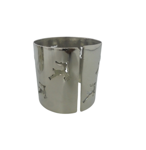 Décoration de table porte-serviettes en aluminium de qualité standard anneau de serviette de forme ronde en nickel fait à la main personnalisé en vrac - Product Image 1