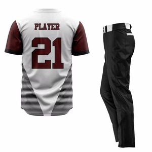Paquet d'uniformes de baseball en polyester 100% respirant à séchage rapide avec logo personnalisé Ensemble de vêtements de sport avec motifs personnalisés - Product Image 2