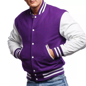 Wholesale <b>Men</b> Fashion Casual Baseball <b>Jacket</b> Custom Letterman <b>Jacket</b> Cotton Polyester Unisex Varsity <b>Jacket</b> - Product Image 4