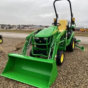 John deeree pemotong rumput traktor pemuat depan dan backhoe untuk penjualan traktor Mini pemotong rumput dengan backhoe untuk dijual