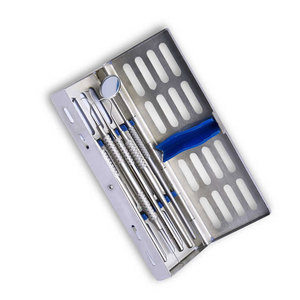 Kit d'examen dentaire 4 pièces de 1 pince à épiler 1 sonde 1 poignée de miroir Kit d'étudiant d'hygiène scalaire - Product Image 3