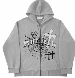 เสื้อฮู้ดดี้พิมพ์ลายคุณภาพสูงสำหรับฤดูหนาว ผ้าฝ้ายผสมขนแกะน้ำหนักเบา ระบายอากาศได้ดี แห้งเร็ว รับผลิตตามแบบ OEM - Product Image 4