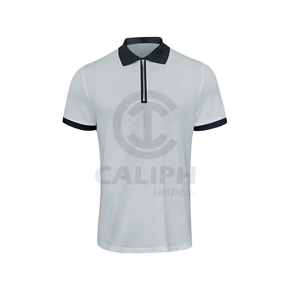 Plain Simple Rib Fabric Casual Blank Golf poliestere cotone Plain Polo manica corta da uomo