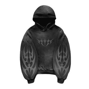 เสื้อฮู้ดแบบสวมหัวสำหรับผู้ชายซักกรดเสื้อฮู้ดเฮฟวี่เวท - Product Image 5