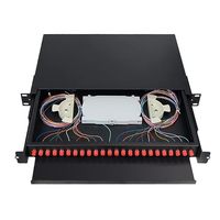 Caja Terminal de Fibra Óptica Industrial Negra ST SC LC con Soporte POE TCP GSM para FTTX FTTH y Férula de Cerámica de Zirconia