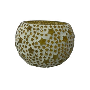 Juego de decoración de vajilla de 2 velas de mosaico de cobre votivas de Metal para decoraciones de jardín hechas a mano - Product Image 3