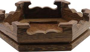 Base de Madera Artesanal Tradicional, Soporte de Exhibición de Madera, Pedestal Hexagonal Oriental - Product Image 5