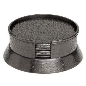 Sous-verres en métal au design créatif, finition martelée dorée, pour hôtel et restaurant, dessous-de-verre pour le service du thé et du café - Product Image 5