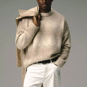 Suéteres de lana de punto Fabricante OEM Suéteres al por mayor personalizados Prendas de punto Proveedor de fábrica Ropa de invierno cálida y duradera - Product Image 1