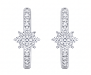 Luxury 18K <b>Solid</b> <b>Gold</b> Star Diamond <b>Huggie</b> Earrings Minimalist Hoop Floral Small Earring Dainty Wedding Bridal Jewelry Gift Women - Product Image 2