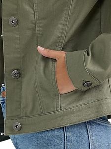 Chaqueta de Mezclilla de Invierno Unisex de Talla Grande, Hecha a Medida, con Bolsillos en el Pecho, de Lona, Acolchada, Transpirable, Holgada, para Hacer Ejercicio - Product Image 4