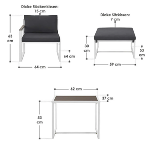 Ensemble de patio extérieur moderne de taille personnalisée revêtement PA imperméable cadre en acier rotin prix compétitif pour hôtels-meubles Bari - Product Image 1