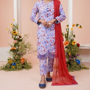 Service OEM Robes Salwar Kameez pakistanaises 3 pièces en soie décontractées pour femmes pour Eid Party Wedding Wear 2025 - Product Image 5