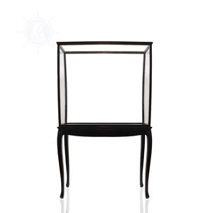 Vitrina de madera de cedro de alta calidad, caoba oscura con patas elegantes para decoración del hogar - Product Image 1