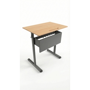 Escritorio Individual Moderno con Patas en T 2026, Superficie CDF, Cesta de Alambre para Escuela, Venta al por Mayor - Product Image 5