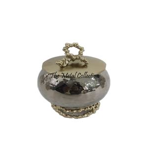 Bol moderne avec support pour ustensiles de cuisine, Table de Cluster de cuisine en métal et en verre, produits décoratifs de forme ronde bols faits à la main - Product Image 4