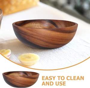 Ensaladera de madera para fruta, cuenco para servir ramekin para Pasta multiusos, contenedor de almacenamiento de postres - Product Image 4