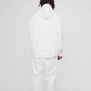 Sudadera con Capucha de Alta Calidad OEM para Hombre, Corte Cuadrado, Gruesa, de Invierno, de Algodón y Felpa, Lisa, Teñida, Talla Grande - Product Image 6