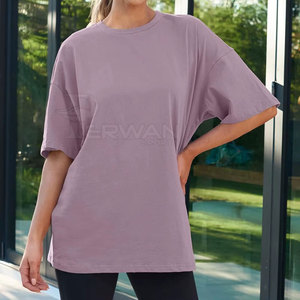 T-shirts amples décontractés pour femmes - Été - Haute qualité - Couleur unie - Respirant - Séchage rapide - Manches courtes - Polyester/coton - Product Image 2