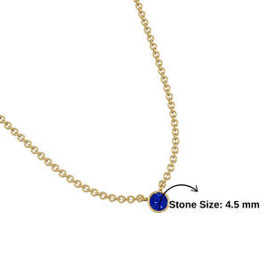 สร้อยคอแฟชั่นแบบซ้อนประดับไพลินเม็ดเดี่ยว - Product Image 5