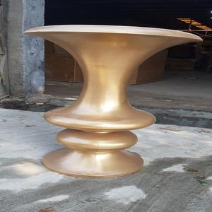 Maceta de fibra dorada en fibra - Product Image 1