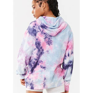 Femmes à capuche Tie Dye personnaliser sweats à capuche en gros coloré pull imprimé sweat à capuche à vendre - Product Image 2
