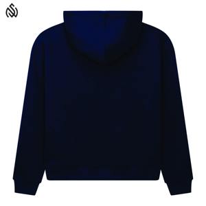 Chenille bordado Logo Unisex sudaderas con capucha 100% algodón mujeres Casual tejido personalizado sólido sudaderas con capucha - Product Image 2