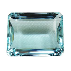 Piedra preciosa suelta de Aguamarina natural hecha a mano en forma de Esmeralda, piedra preciosa de corte facetada, piedra para hacer joyas sueltas del proveedor - Product Image 5