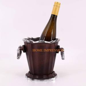 Merveilleux fait à la main grand métal acier seau à vin poignées martelé miroir poli nouveauté pour la fête à la main en Inde - Product Image 3