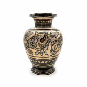 Vase à fleurs en laiton de haute qualité gravé peinture noire avec fini polonais pour décor à la maison de table et décoration de Table - Product Image 5