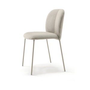 Upholstered Fabric Dining Chair with Painted Metal Legs - Product Image 3