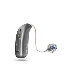 Nuevo Audífono Digital Programable de 64 Canales, Resistente al Agua, Recargable con Batería de Iones de Litio, MINI RITE BTE, Negro Beige, Oticon Intent 1, 24 Bandas - Product Image 4