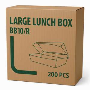 SIRAC Premium Quality 200-Piece Disposable <b>Lunch</b> <b>Box</b> <b>Cardboard</b> Sandwich Containers - Product Image 2