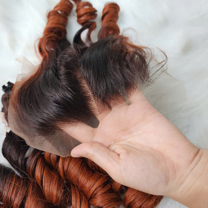 Vente chaude SDD 12A vendeurs de cheveux vietnamiens alignés sur les cuticules brutes perruques de cheveux humains de couleur ombrée bouclés rebondissants - Product Image 2