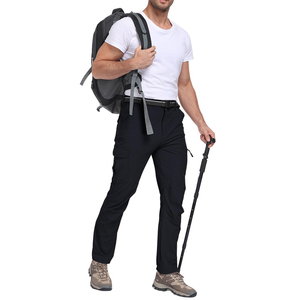 Heavy Duty Tactical Cargo Hiking Pants For <b>Men</b> Flex Ripstop Trousers Multi-Pocket Reinforced Knee Style Outdoor Pants - Product Image 3