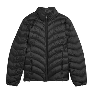 OEM ODM Solid Black Color Women Puffer Jacket Breathable Winter Bubble Jacket Polyester Lining Cotton Filling Padded Jacket - Product Image 1