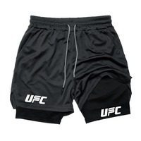 Shorts de sport décontractés pour hommes grandes tailles, respirants, écologiques, à double couche en maille, séchage rapide, imprimé toile, pour l'entraînement sportif
