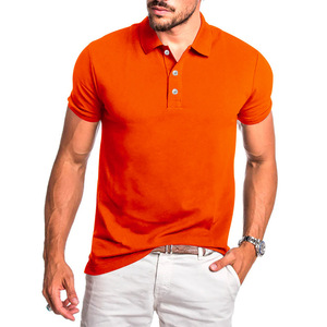 Polo con logotipo personalizado, Polo informal liso de poliéster para trabajo, camiseta de negocios tejida para hombre - Product Image 4