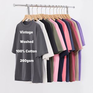 Camiseta Vintage 100% Algodón para Hombre, Estilo Urbano, Lavado Ácido, Talla Grande, 250 g/m², Venta al Por Mayor - Product Image 3