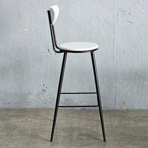 <b>Adjustable</b> Industrial-Style Metal <b>Bar</b> Chair with Wooden Backrest GBAK002 - Product Image 4