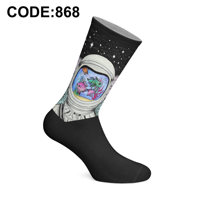 Chaussettes d'artiste en coton à impression numérique, respirantes, imprimées par transfert thermique, graphismes vibrants, haute qualité, pour femmes, fabriquées en Turquie, Goma