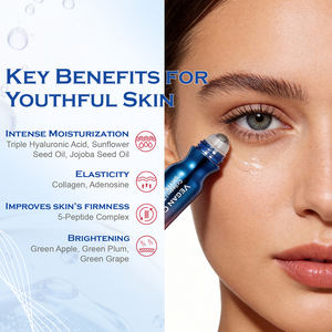 Crema de Ojos Vegana con Colágeno OEM 25ml, Antienvejecimiento, Anti-hinchazón, Ojeras, Ácido Hialurónico, Péptidos, Suero en Roll-on 8 en 1 - Product Image 3