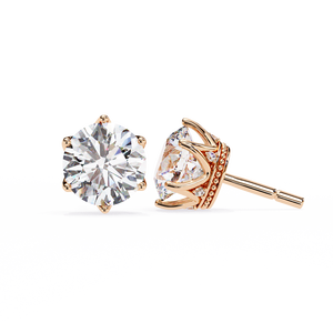 Pendientes de Corona de Oro de 18K con Diamante Cultivado en Laboratorio para Compromiso - Product Image 3