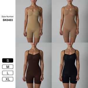 SK0403 Body Modellante Push-up, Pantaloni Contenitivi Senza Cuciture ad Alta Elasticità <span class=keywords><strong>con</strong></span> Effetto Lifting Glutei, <span class=keywords><strong>Tuta</strong></span> Stile Boxer - Product Image 6