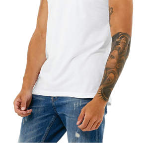 Side Seamed Retail Fit 100% Airlume Combed and Ring Spun Cotton 32 single 4.2 oz <b>White</b> Unisex Jersey Tank - Product Image 5