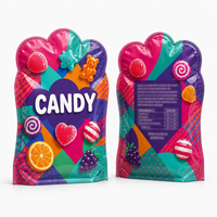 Sac d'emballage BOPP de forme personnalisée pour l'emballage de chips, qualité alimentaire, sacs personnalisés pour snacks, bonbons, desserts, boissons, jus, gelées
